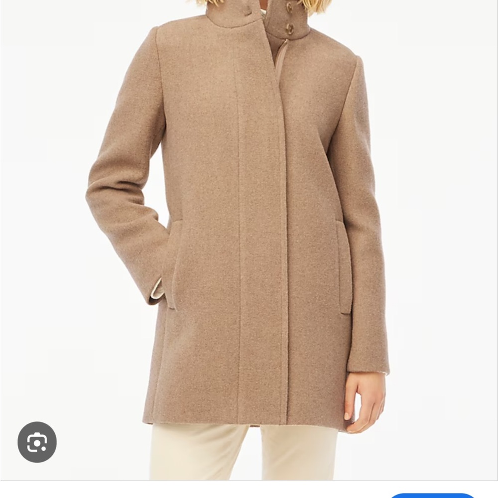 J crew tan city coat 0p